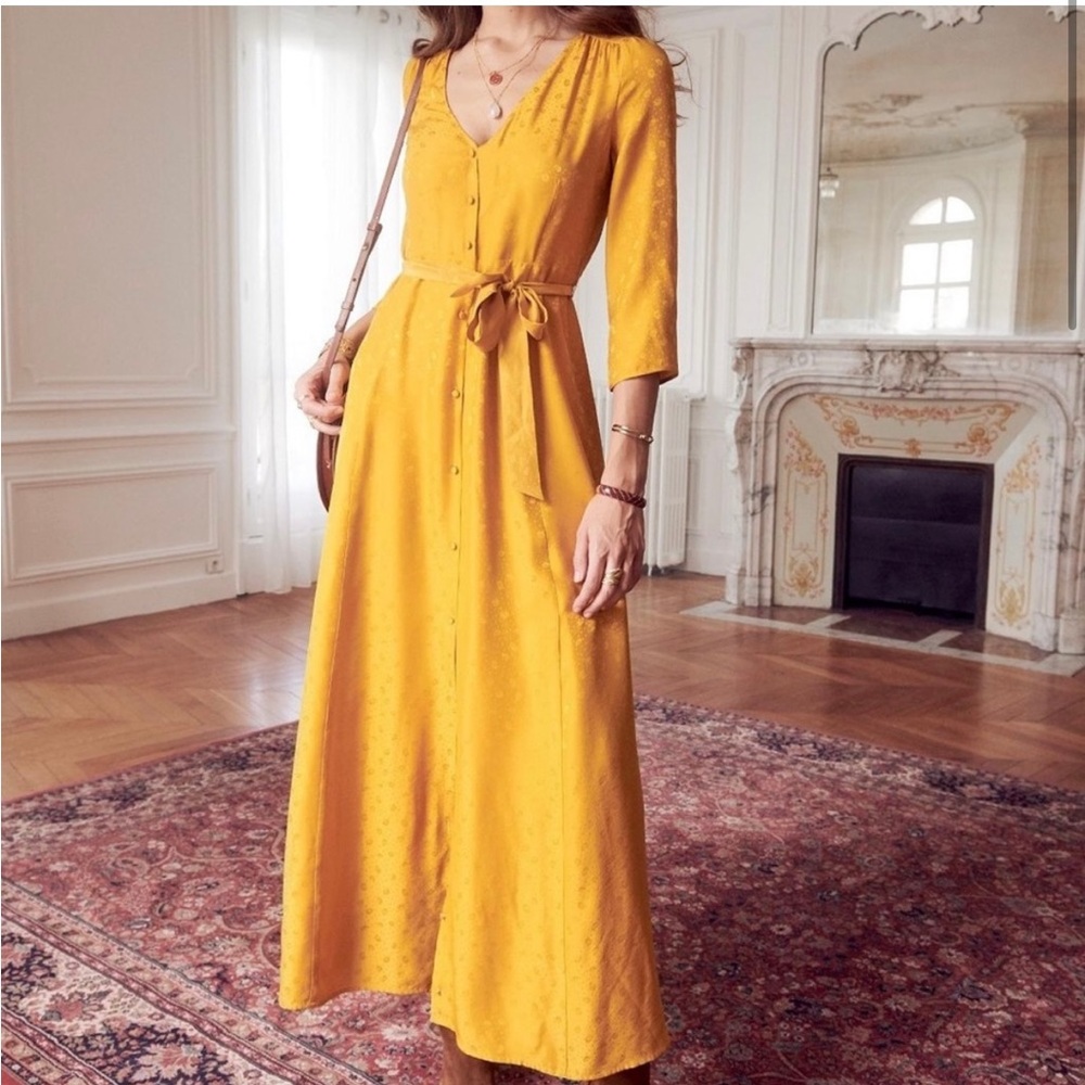 NWT Sézane Gillian dress in saffron - 40